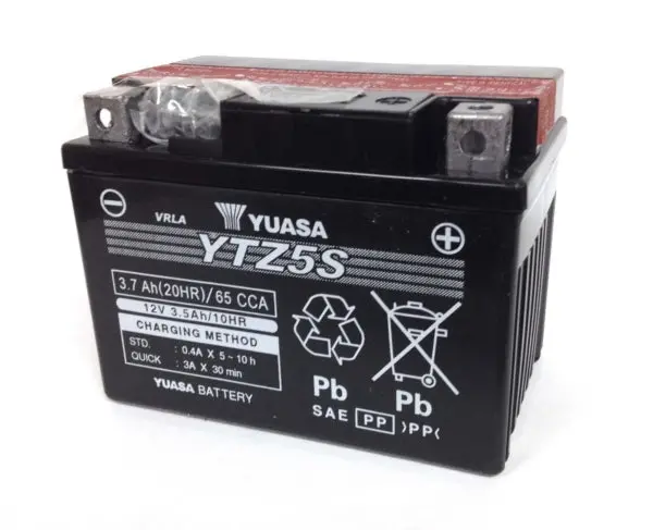 Yuasa Battery Maintenance Free Agm Ytz5s-Bs Part# Yuam62tz5 1