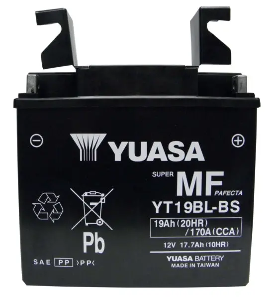 Yuasa Battery Maintenance Free Agm Yt19bl-Bs Part# Yuam6219bl 1