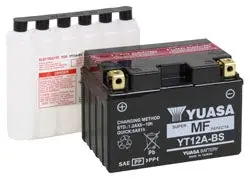 Yuasa Battery Maintenance Free Agm Yt12a-Bs Part# Yuam32abs 1