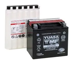 Yuasa Battery Maintenance Free Agm Ytx14-Bs Part# Yuam3rh4stwn 1