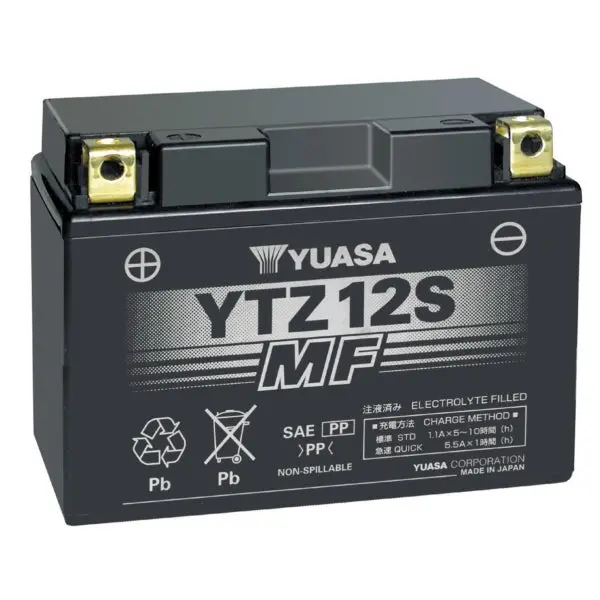 Yuasa Battery Maintenance Free Agm Factory Activated Ytz12s Part# Yua 1