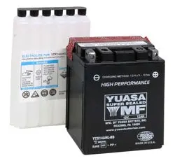 Yuasa Battery Maintenance Free Agm High Performance Ytx14ah-Bs Part# 1