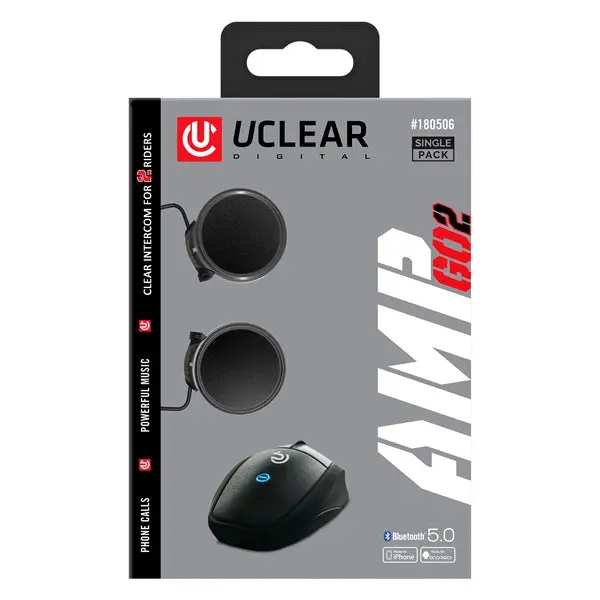 Uclear Amp Go2 Helmet Communication System Part # 180506# 1