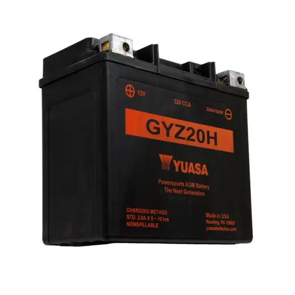 Yuasa Battery Maintenance Free Agm Factory Activated Gyz20h Part# Yua 1