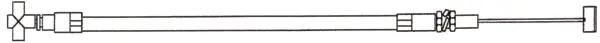 Kimpex Throttle Cable Single W/O Inj Fits Polaris Part# 7080770 1