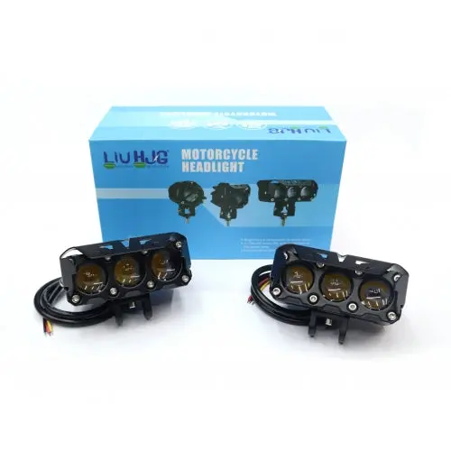 Hjg Original Mega Drive 3 Lens Dual Color Yellow/White Led Fog Lights (Set Of 2 ) 1