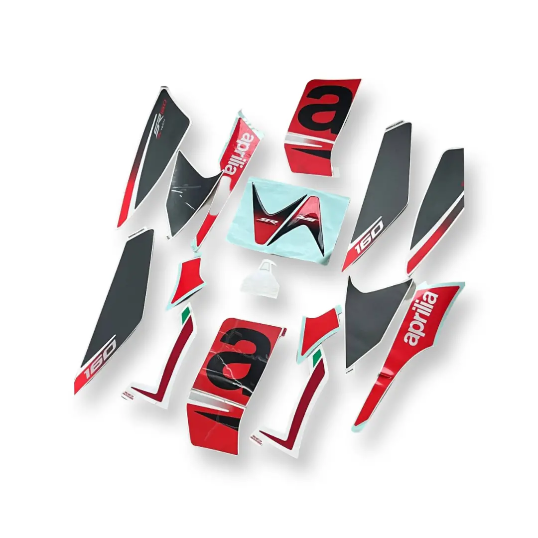 Aprilia Sr 160 Complete Sticker Decals Kit ( Red & Grey ) 1