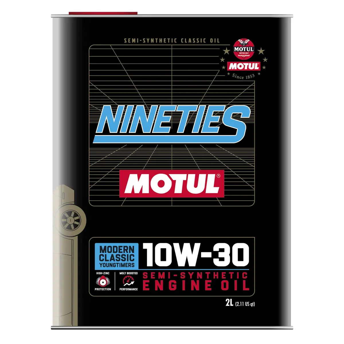 Motul Nineties Semi-Synthetic Multigrade 10W30 Engine Oil 110620 1