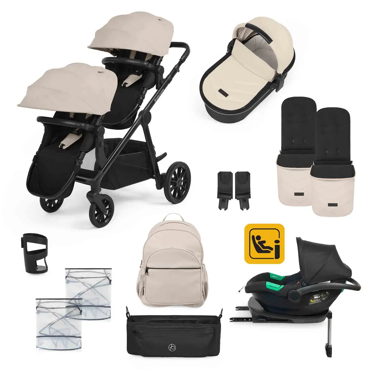 Virgo Growing Family 14 Piece Travel System With I-Size Cirrus Car Seat & Isofix Base 2