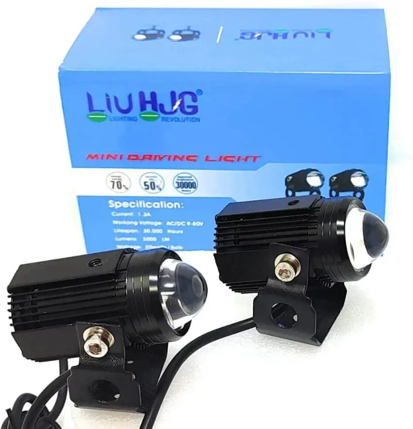 Liu Hjg - Original Mini Driving Fog Lights 40W Dual Colour For Universal Motorcycle/Scooters/Cars/Jeeps( Upgraded Version) 1
