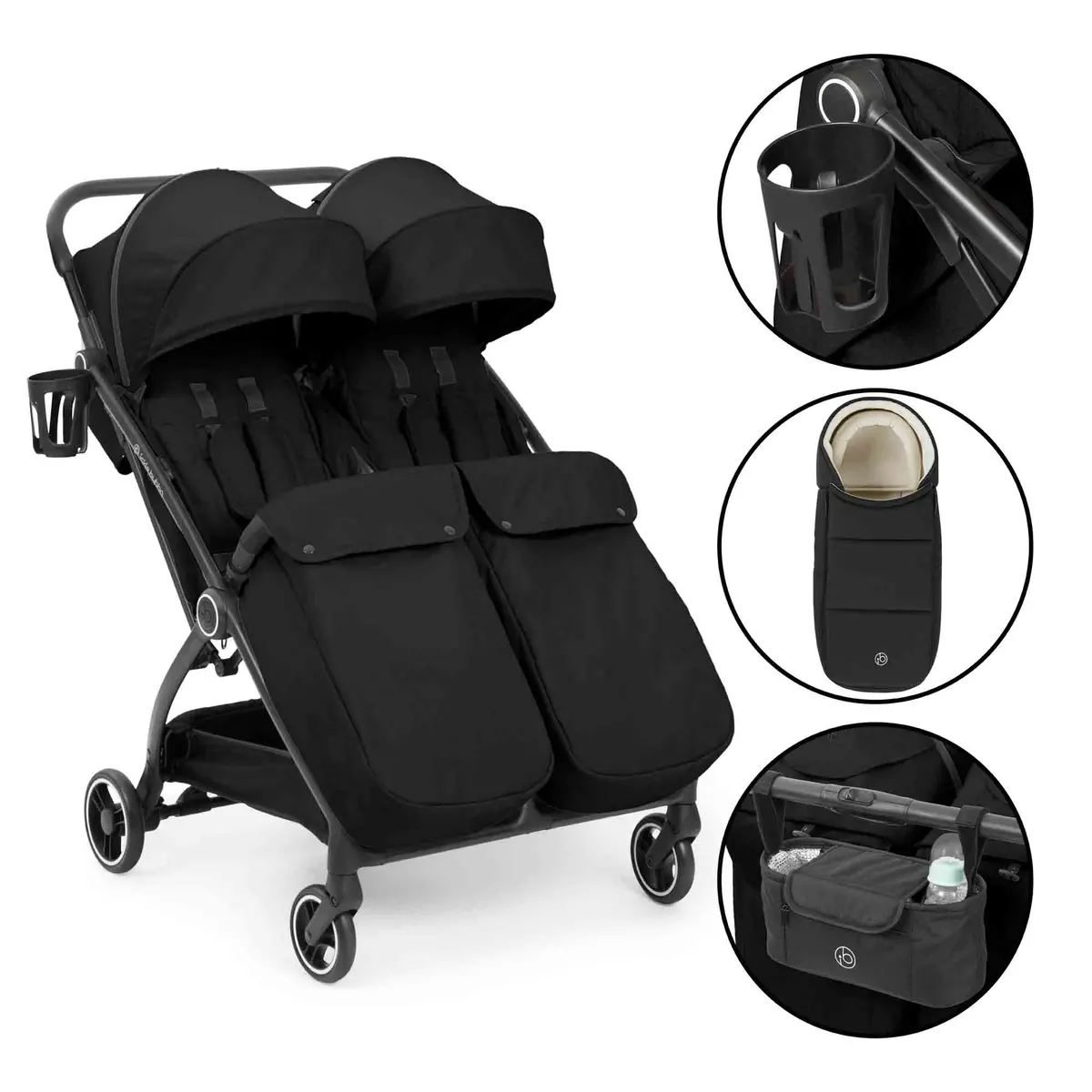 Aries Double Prime Auto-Fold Stroller 1