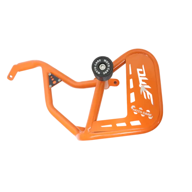 Crash Guard (Orange) With Dual Sliders For Ktm Duke 390 Gen-3 1