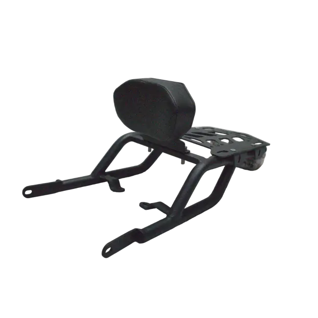 Cnc Carrier With Plate And Backrest For Himalayan - Black 1