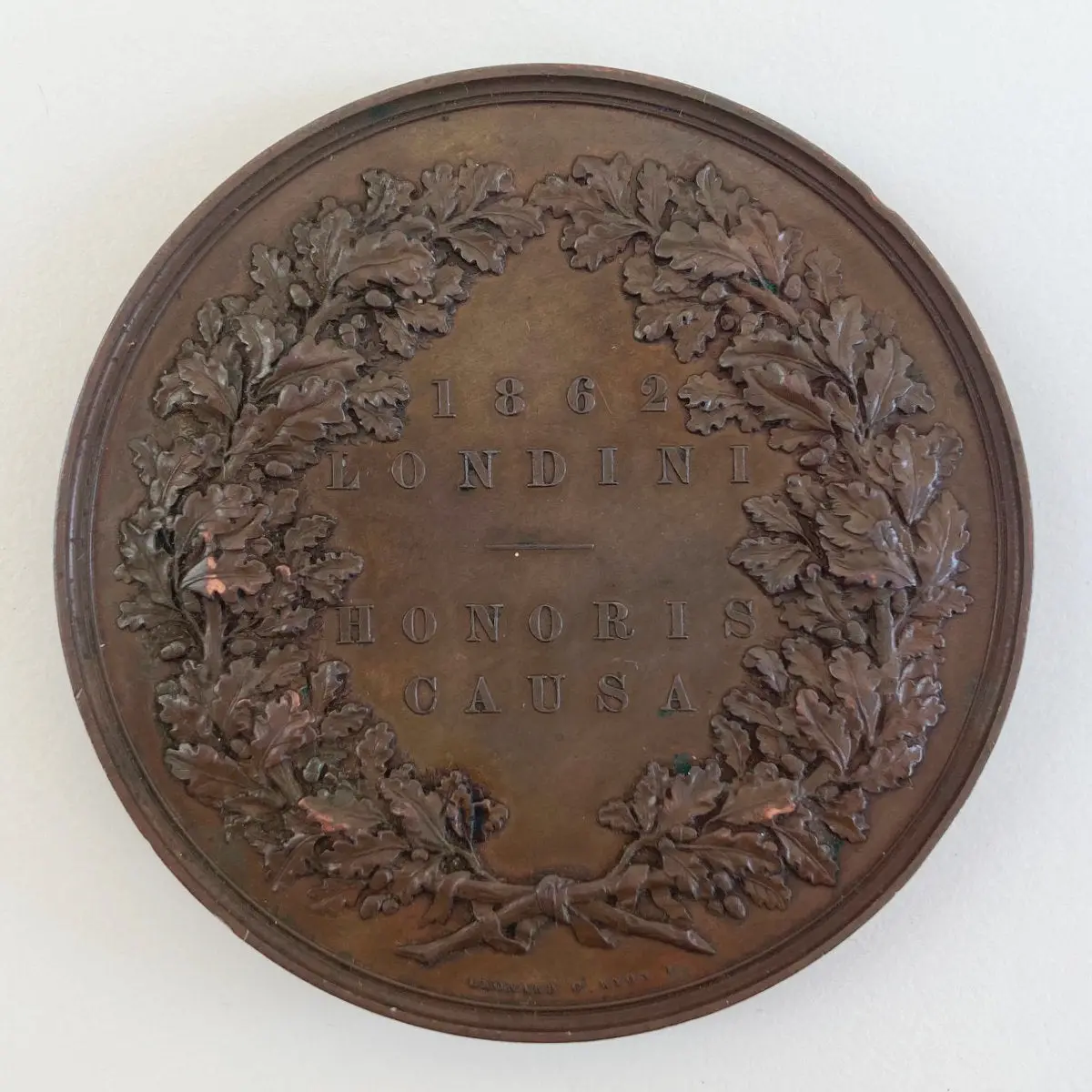 1862 London International Exhibition Prize Medal For Carl Ranch Chronometer Maker 2
