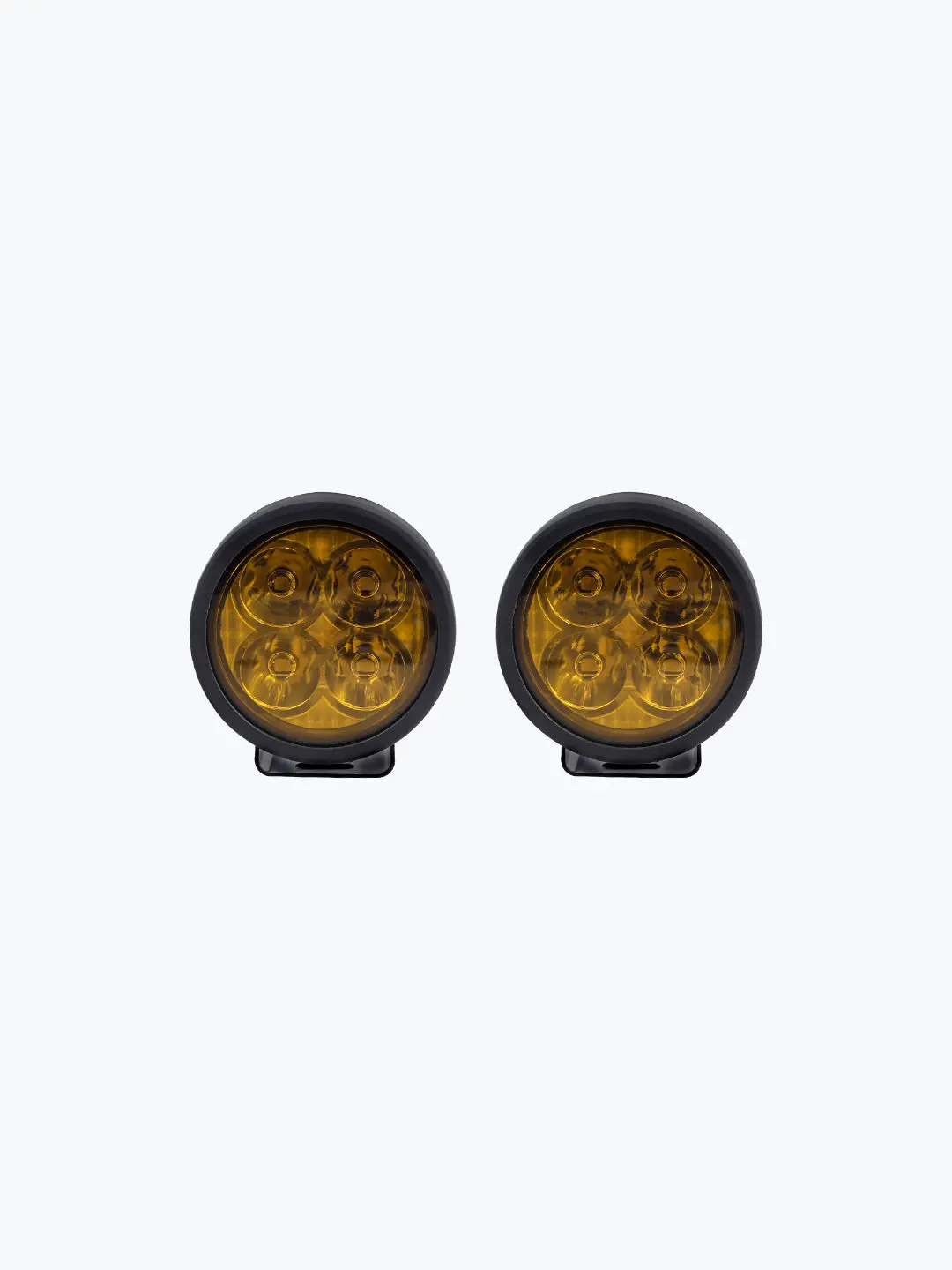 Hjg 4 Led Cap Round Pair Foglight With Wireharness 1