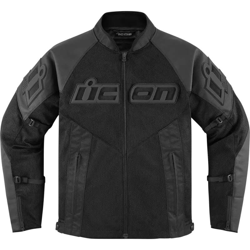 Icon Mesh F Mens Motorcycle Leather Jacket 1