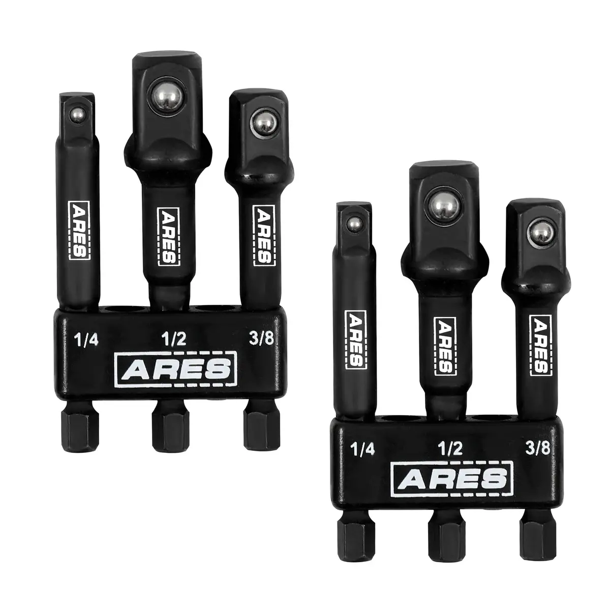 Ares 22048 - 2-Pack 3-Inch Impact Grade Socket Adapter Set 1