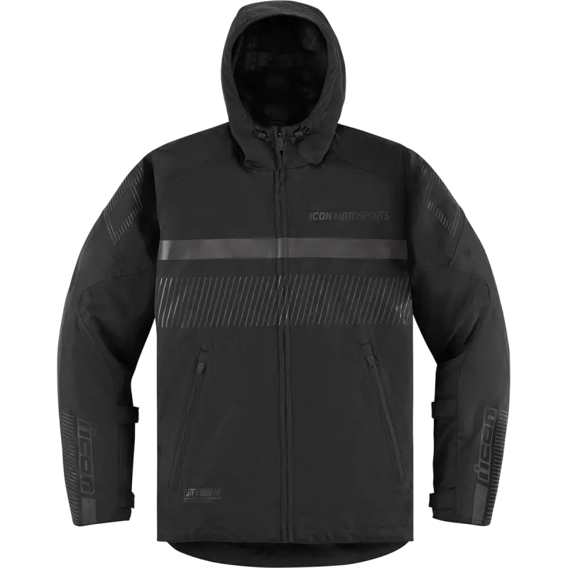 Icon Pdx3 Womens Motorcycle Waterproof Jacket - Black 1