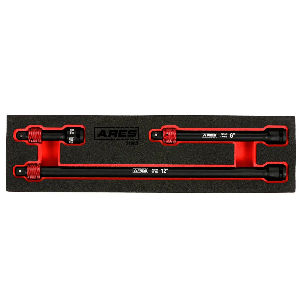 Ares 27094 - 3-Piece 3/8-Inch Drive Locking Impact Socket Extension Set 1