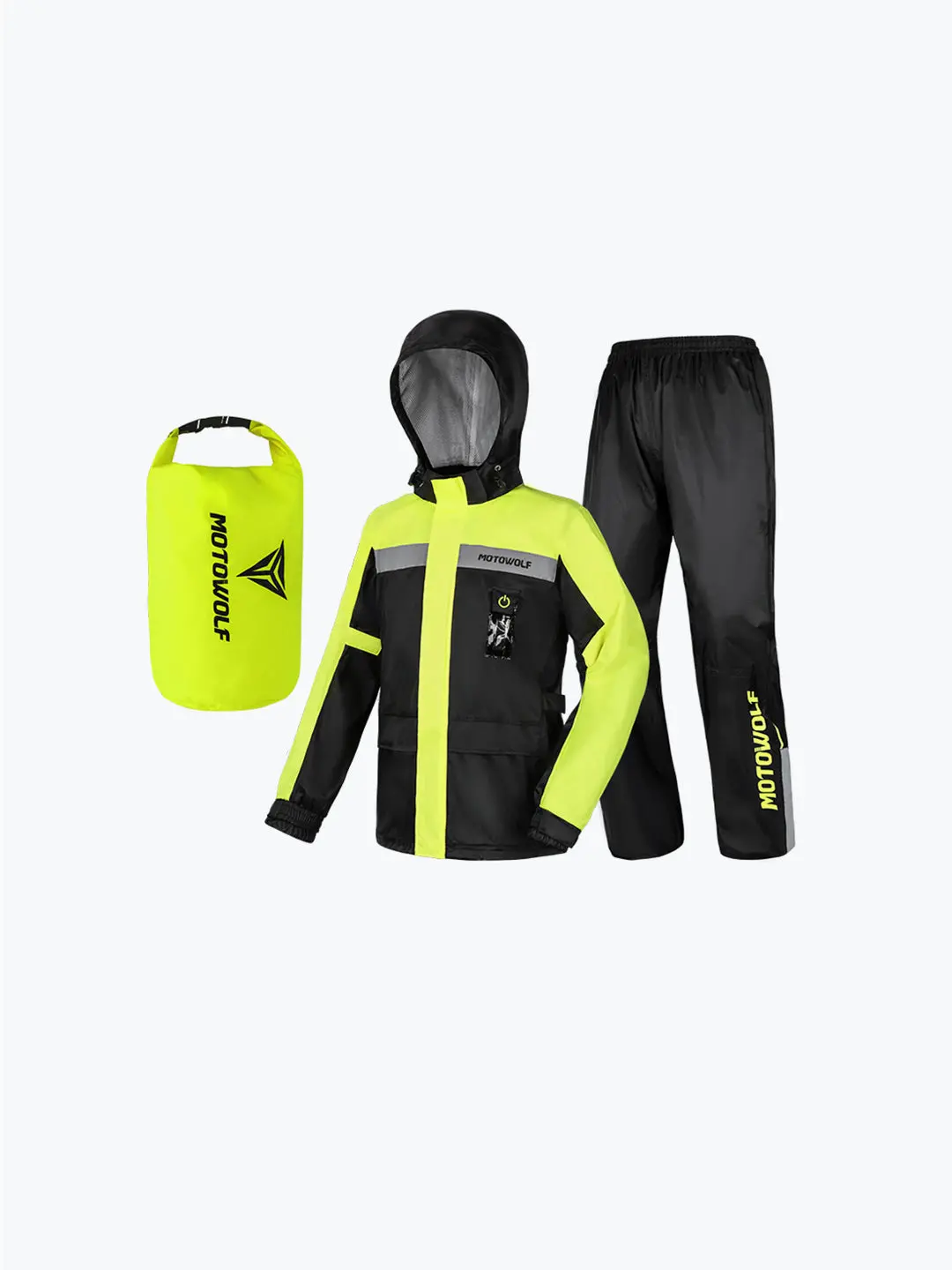 Motowolf Raincoat Yellow 0402 1