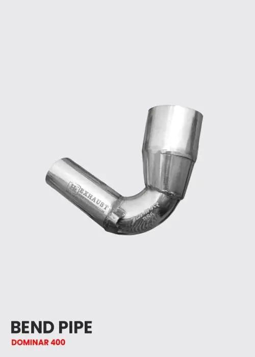 Dominar Bs6 Silencer Bend Pipe - Stainless Steel - Sb 613 - Ht Exhaust 1