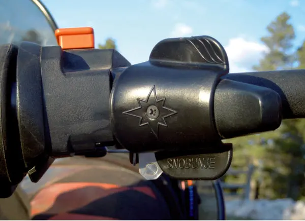 Snobunje Throttle Flare Throttle Thumb Lever Black Part# 1058B 1