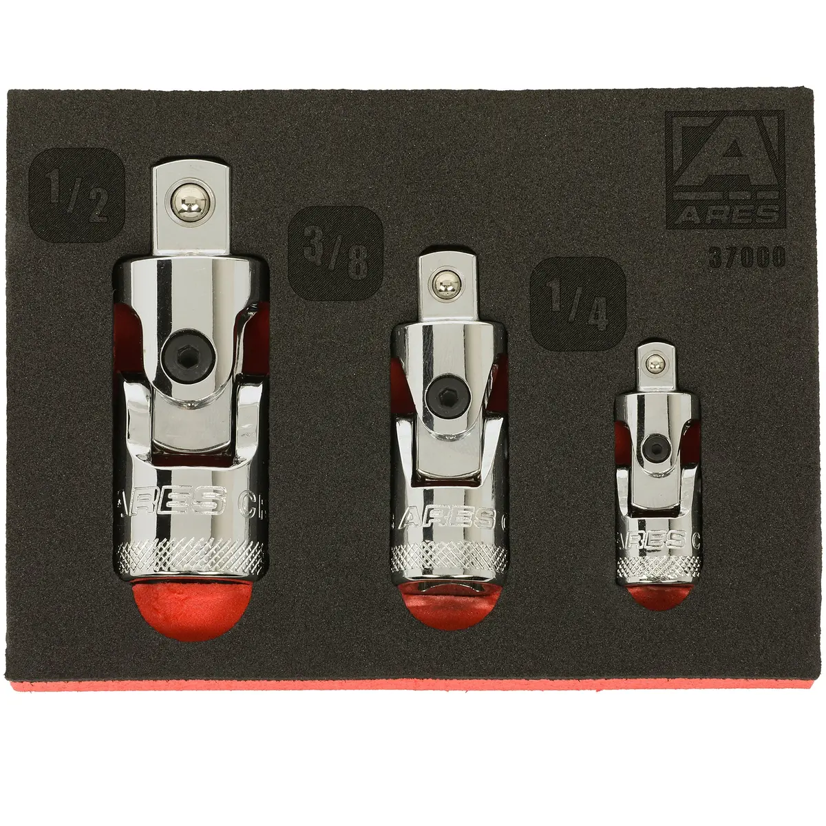 Ares 37000 - 3-Piece Spring Loaded Universal Joint Set 1