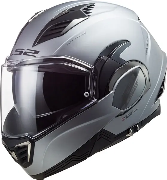 Ls2 Valiant Ii Modular Motorcycle Helmet - Solid Special Matte Silver 1
