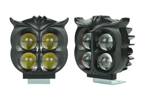 Liu Hjg 4 Lens Owl Shape Fog Light Abs Yellow,White & Red Devil Eye 40W 80V (Pack Of 2) 1