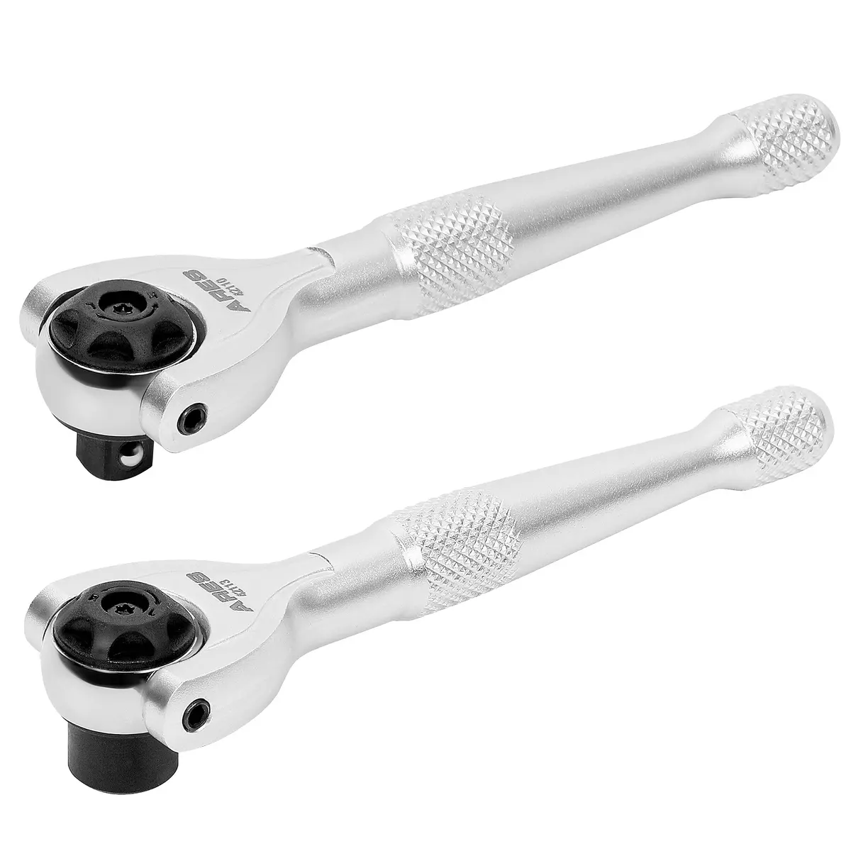 Ares 42120 - 2-Piece 1/4-Inch Drive 90-Tooth Mini Swivel Head Ratchet Set 1