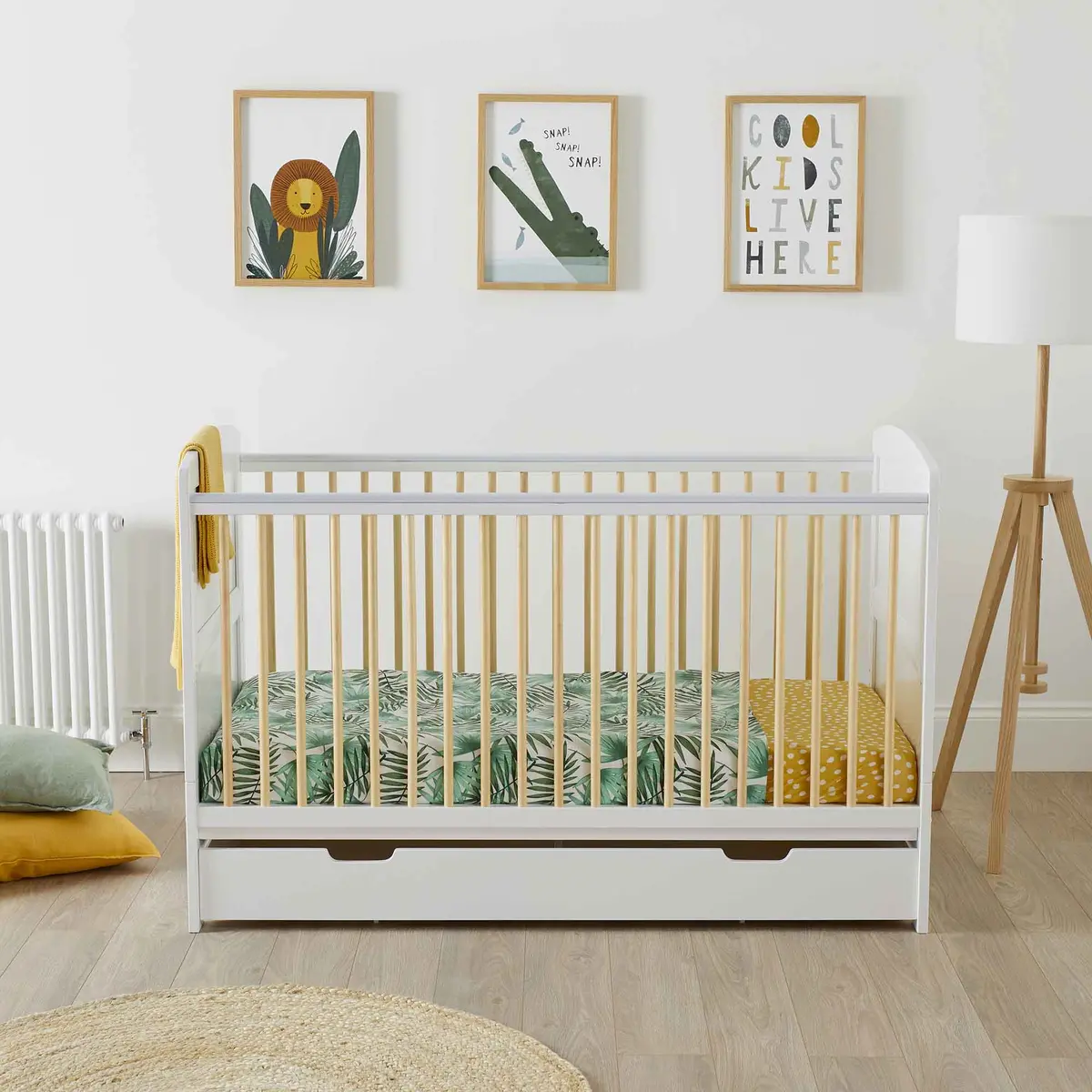 Coleby Scandi Classic Cot Bed And Under Drawer 1