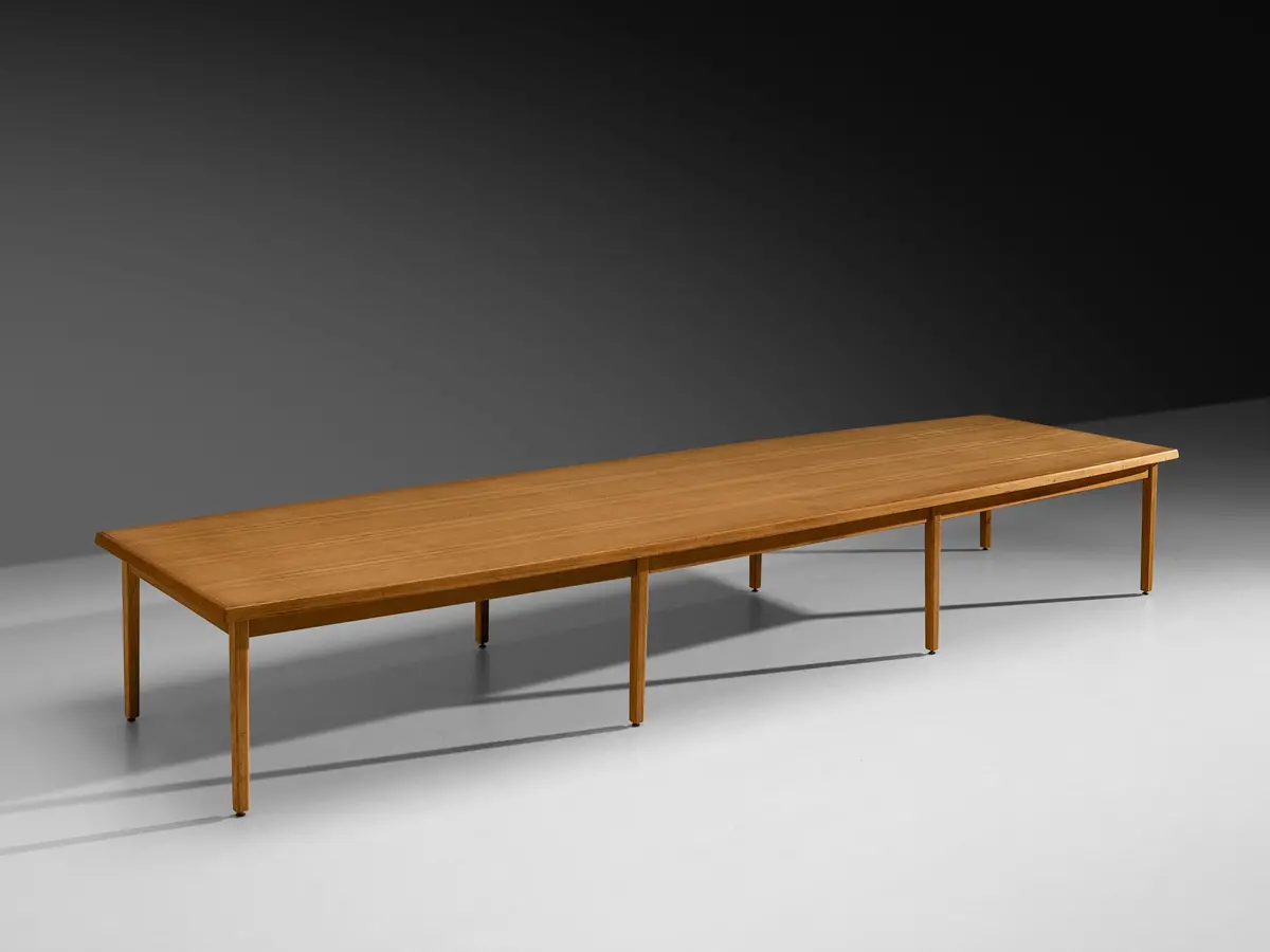Large Danish Conference Or Dining Table In Teak 16 Feet 1