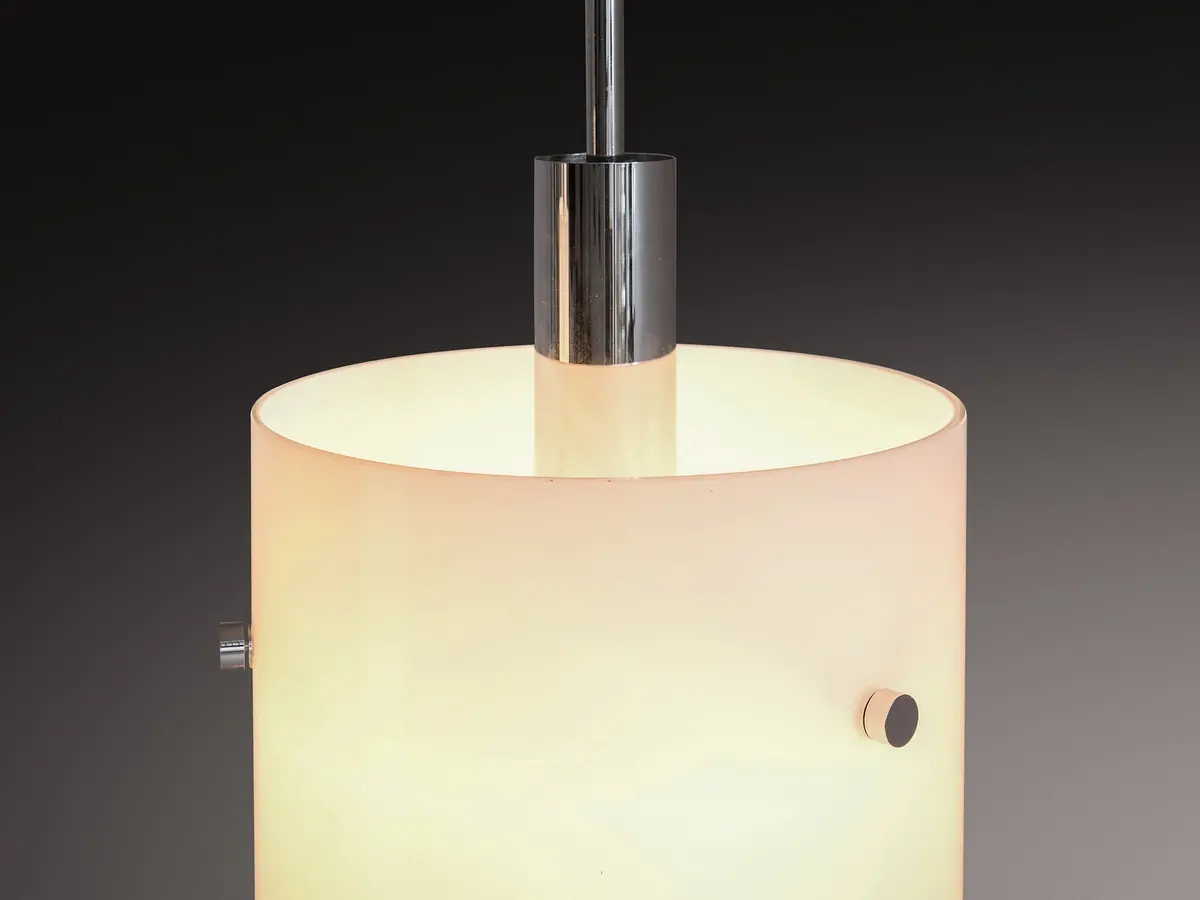 Pendant Lamp With White Glass Shade 180Cm/70 In. Length 2