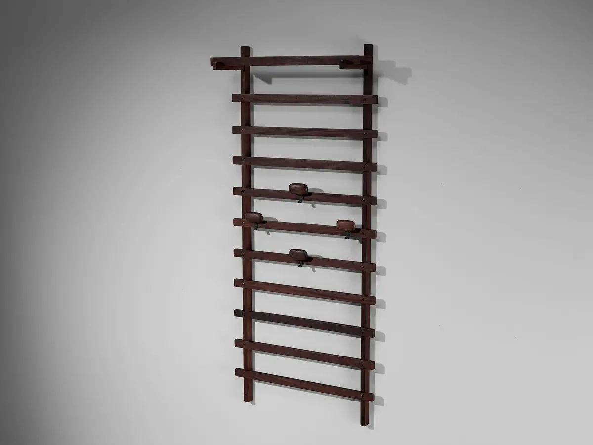 Ezhio Longhi For Elam Wall-Mounted Coat Rack In Teak 1