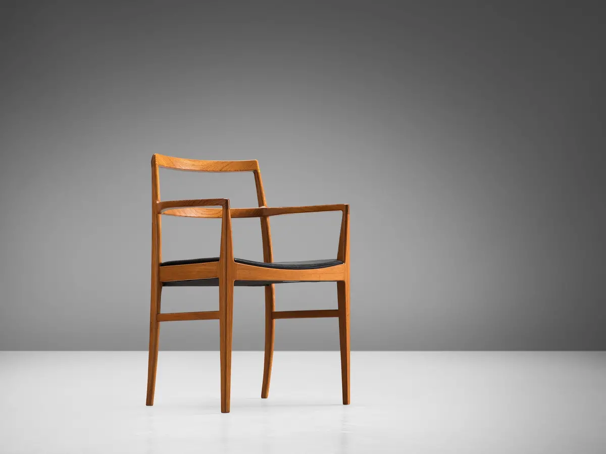 Arne Vodder For Sibast Møbler Armchair In Teak And Leather 1