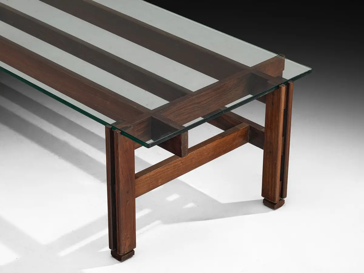 Ico Parisi For Cassina '751' Coffee Table In Dark Wood And Glass 2