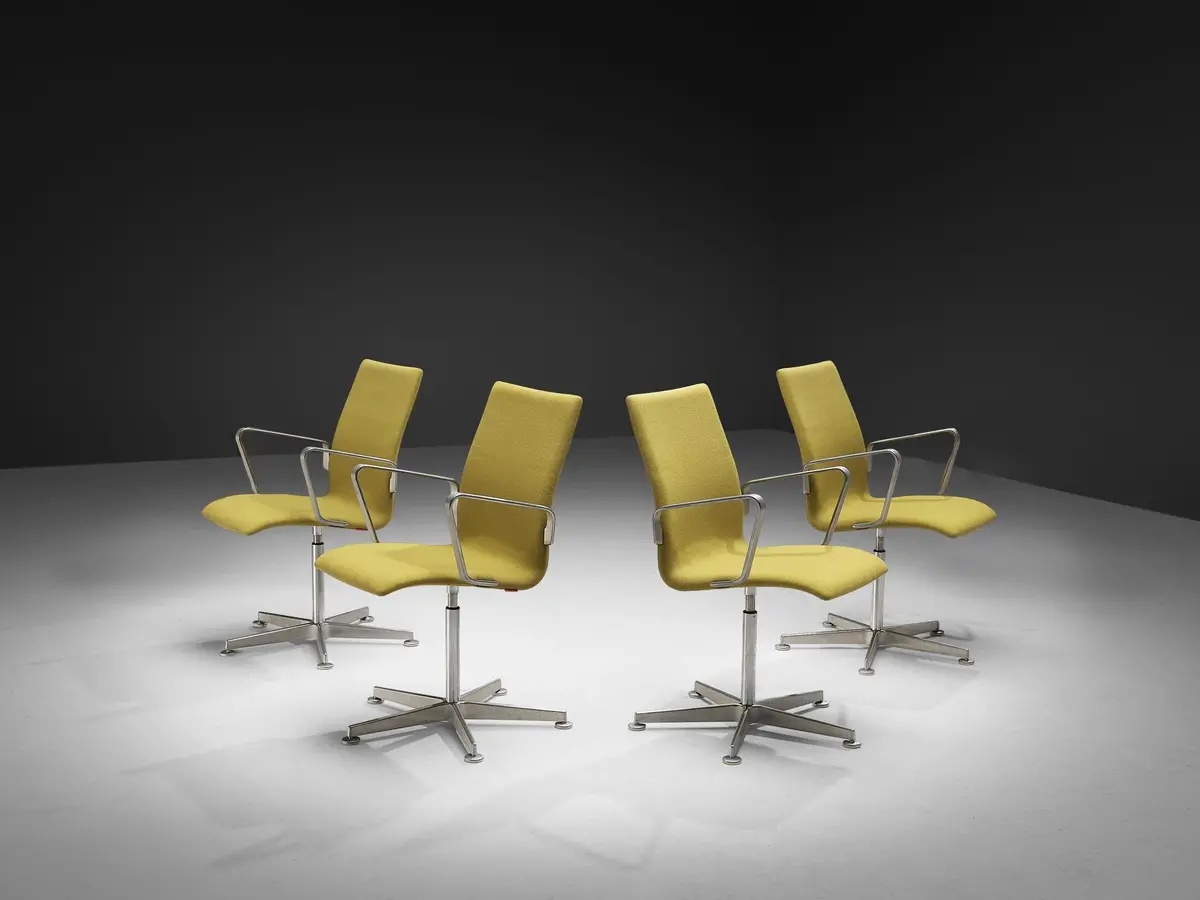 Arne Jacobsen For Fritz Hansen Set Of Four 'Oxford' Chairs 1