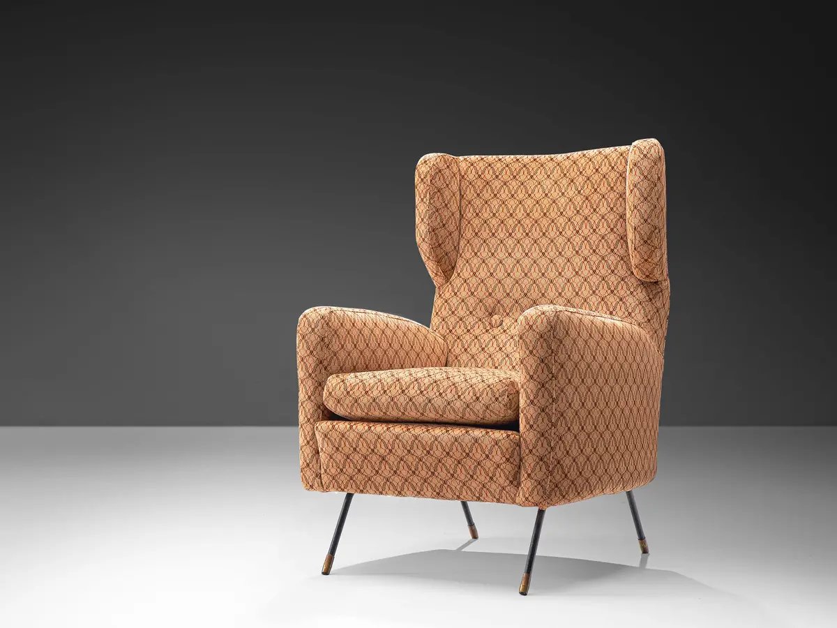 Arflex Lounge Chair In Patterned Fabric Upholstery 1
