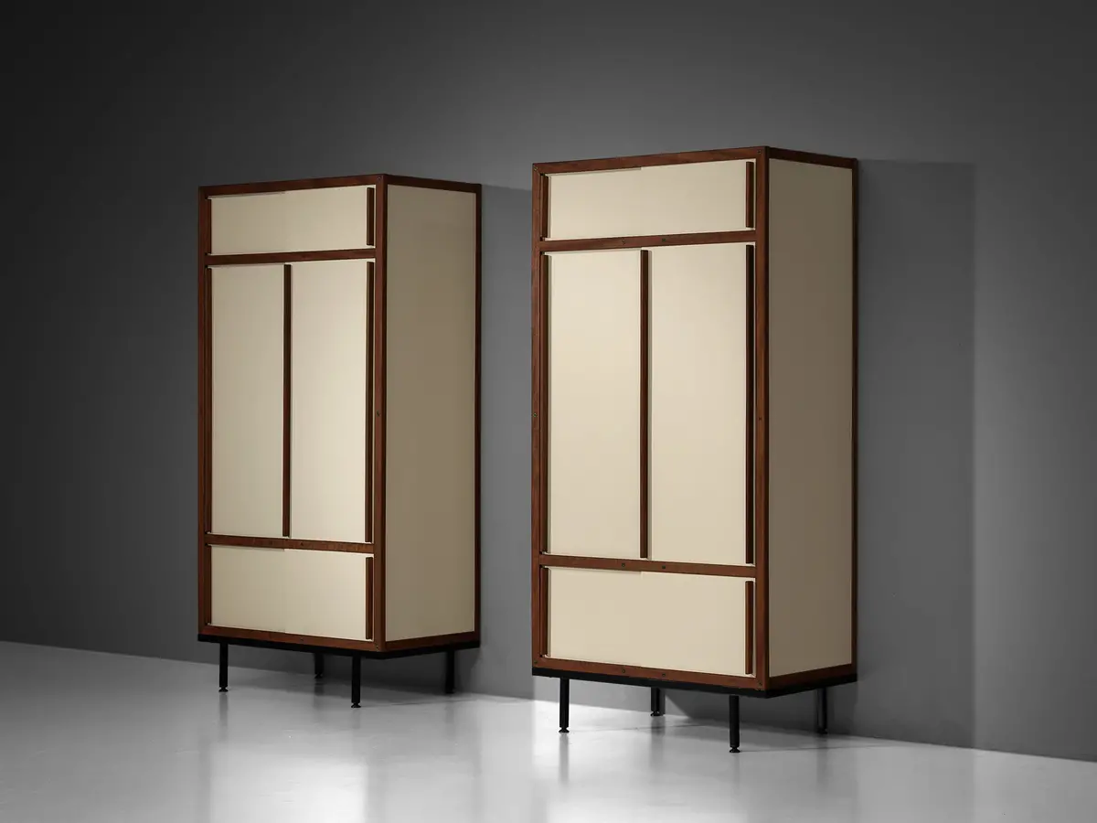 André Sornay Cabinets Or Wardrobes With Sliding Doors In Mahogany 1