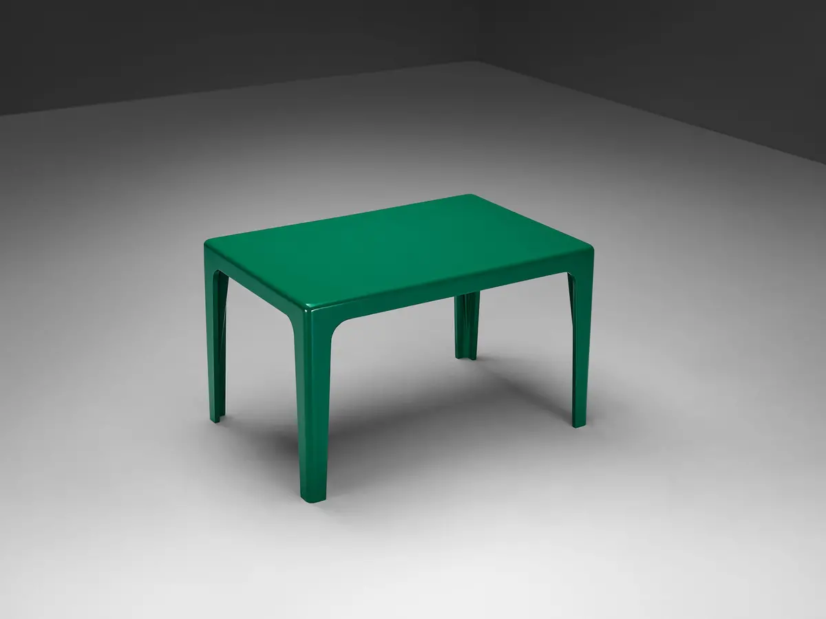 Horn Collection Post-Modern Dining Table Green Polyurethane Plastic 1970S 1