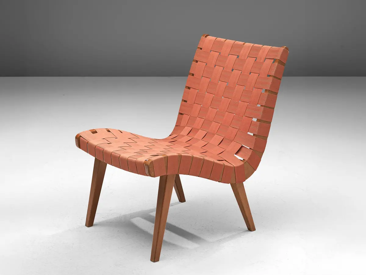 Jens Risom 'Vostra' Lounge Chair In Canvas Webbing 1