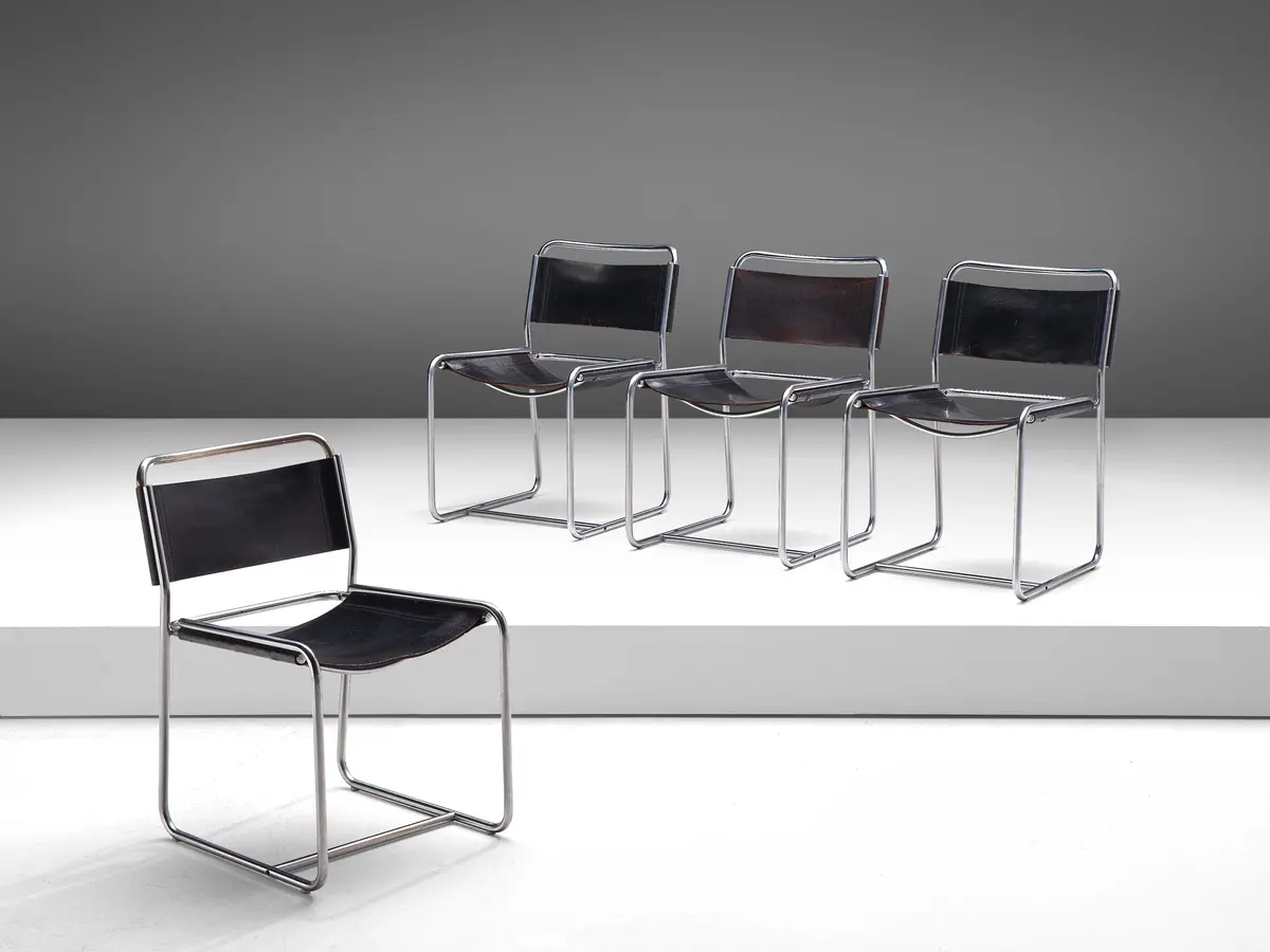 Set Of Four Tubular Chairs By 'T Spectrum 1