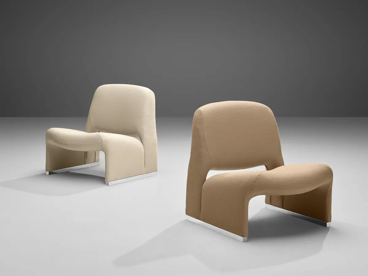 Reupholstered ‘Alky’ Lounge Chairs In The Style Of Giancarlo Piretti 1