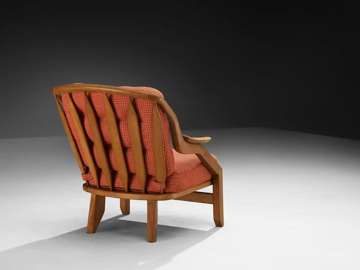 Guillerme & Chambron 'Gregoire' Lounge Chair In Solid Oak 1