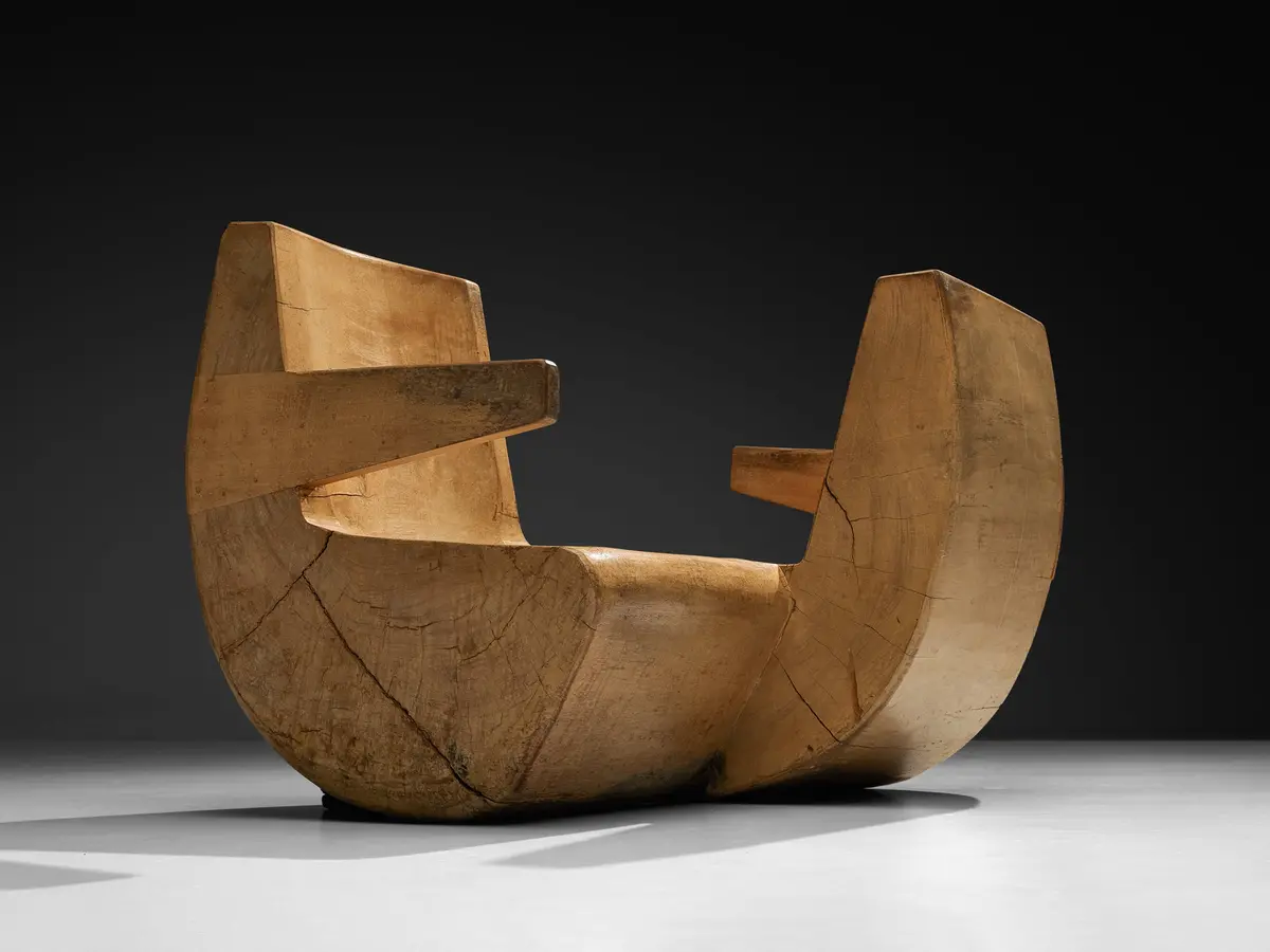 José Zanine Caldas Tête-À-Tête Conversadeira Namoradeira Rocker Lounge Chair 1