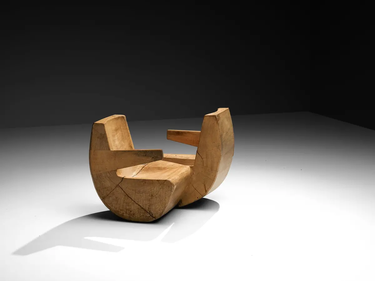 José Zanine Caldas Tête-À-Tête Conversadeira Namoradeira Rocker Lounge Chair 2