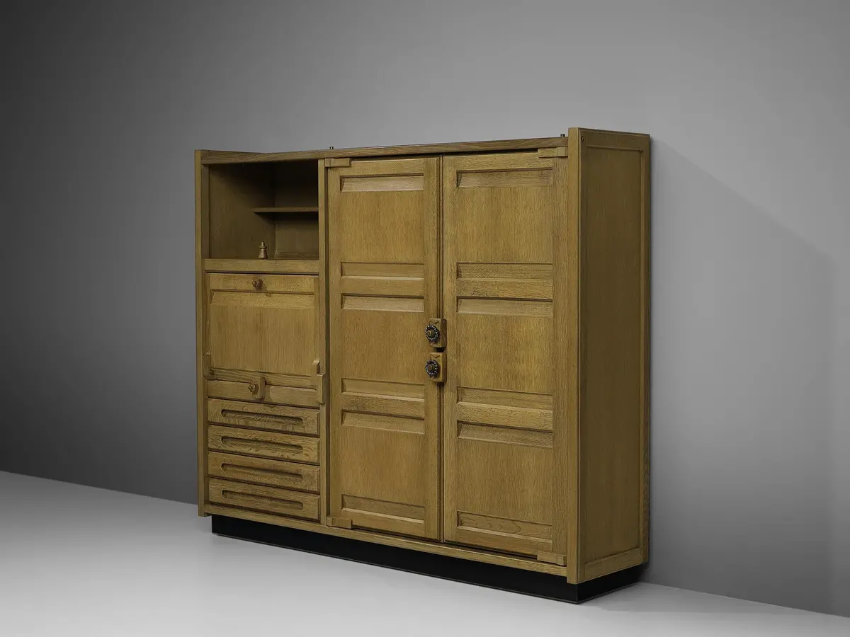 Guillerme & Chambron Highboard In Stained Oak 1