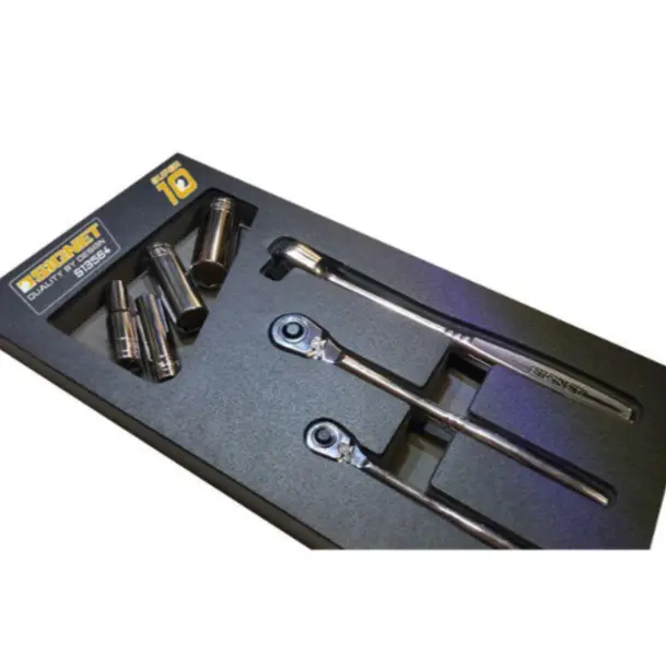 Signet 'Super 10' Ratchet Set. 3 Piece 1/4 + 3/8 + 1/2 Drive Supplied In Eva Foam Module S13564 1