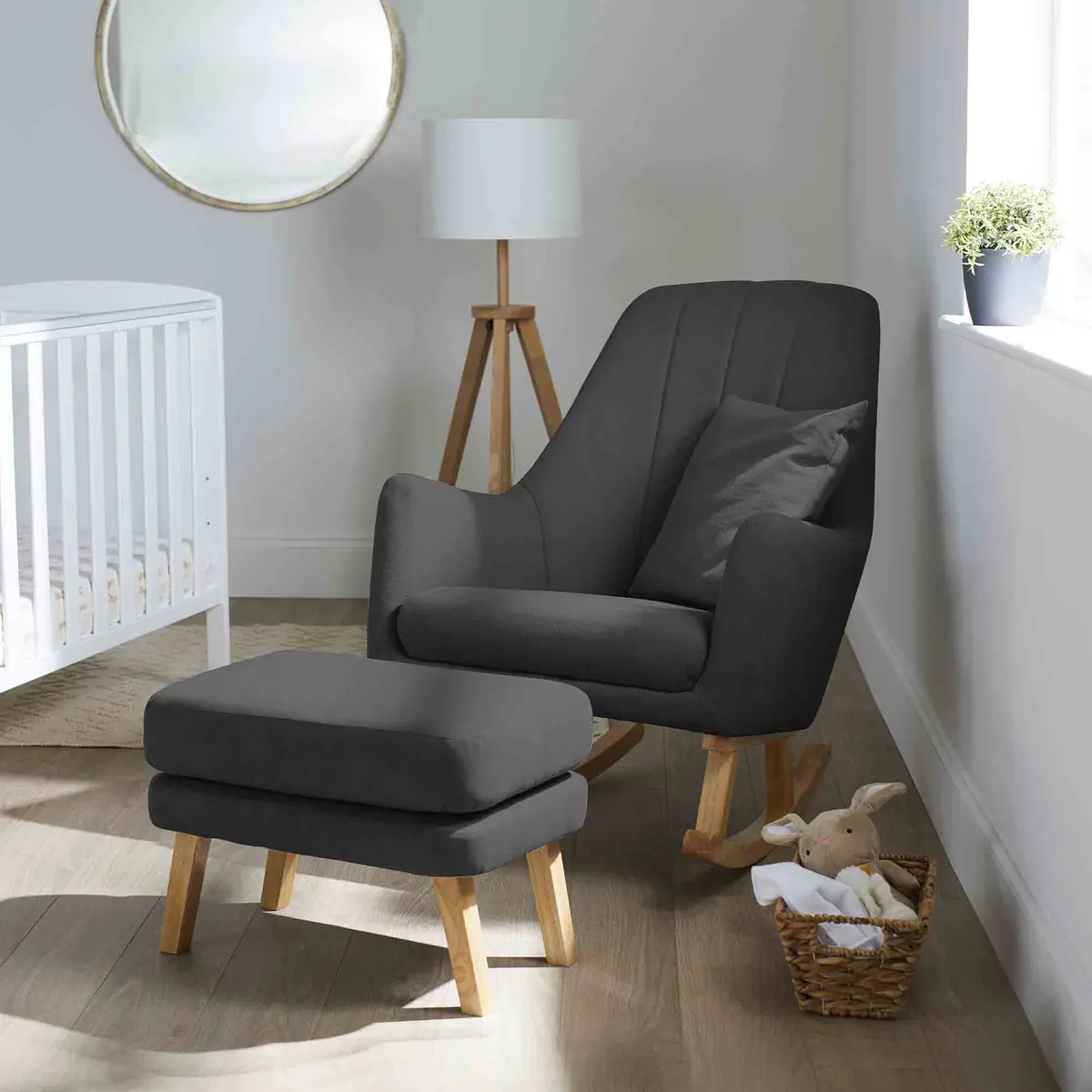 Eden Deluxe Nursery Chair And Stool 1