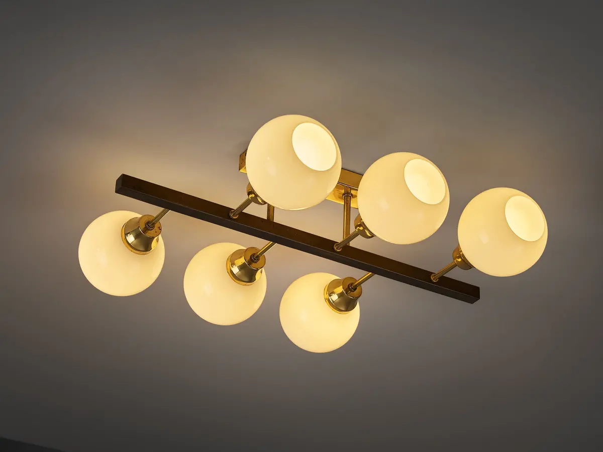Sputnik Chandelier With In Glass And Brass 1